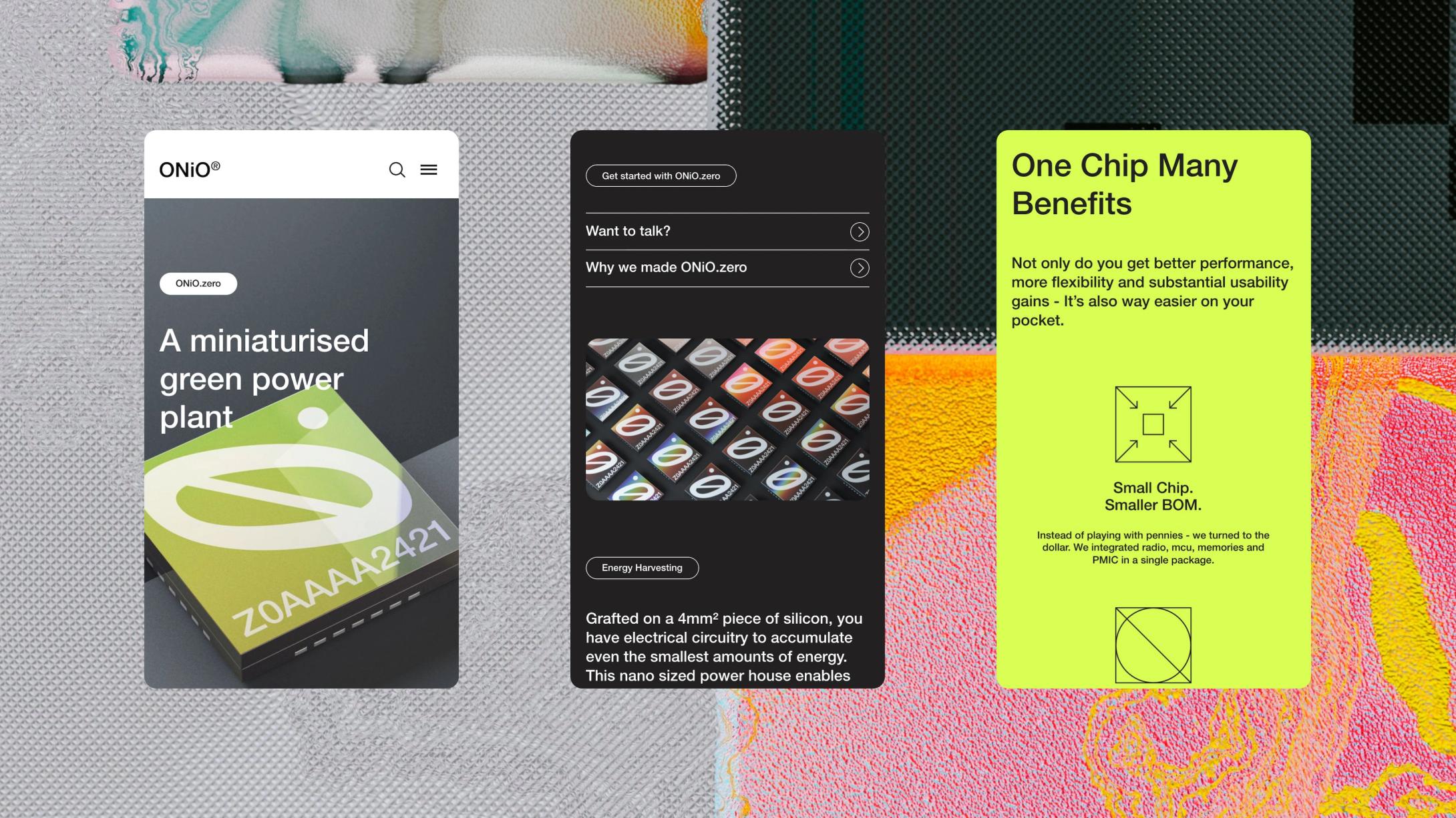 ONiO brand platform and website design by Nonspace