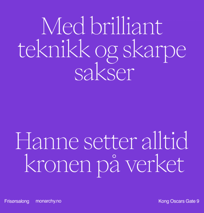 Monarchy ny visuel identitet Nonspace