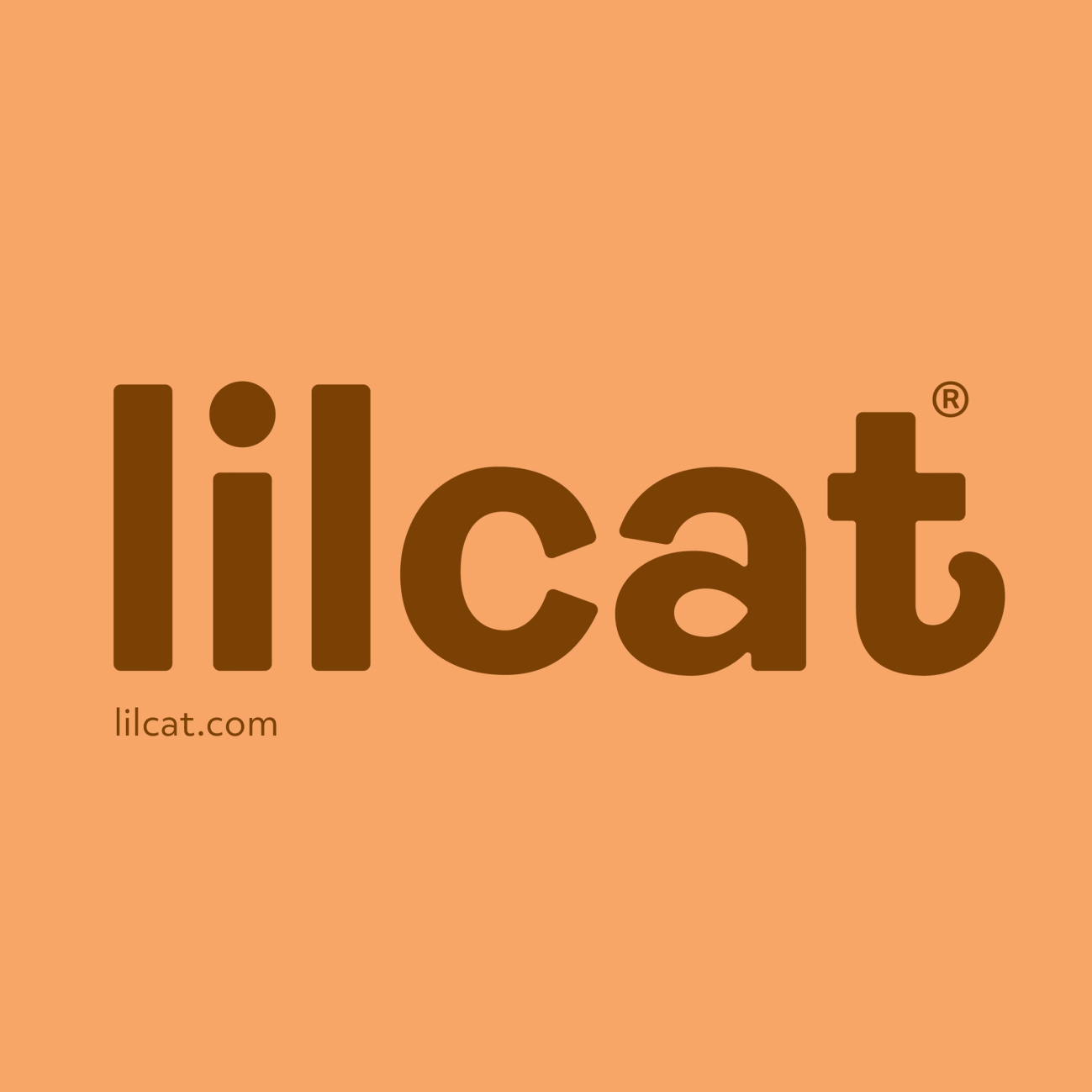 Lilcat logo på oransje bakgrunn