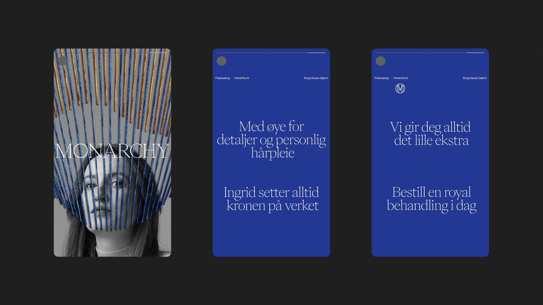 Monarchy ny visuel identitet Nonspace