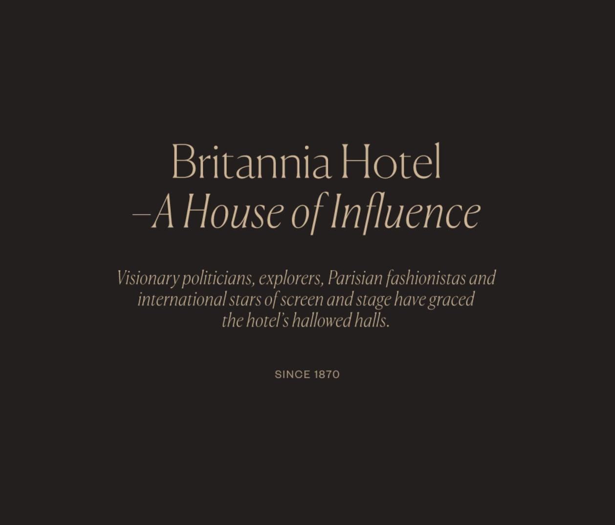 Britannia Hotel brand identity A House of Influence since 1870 by Nonspace