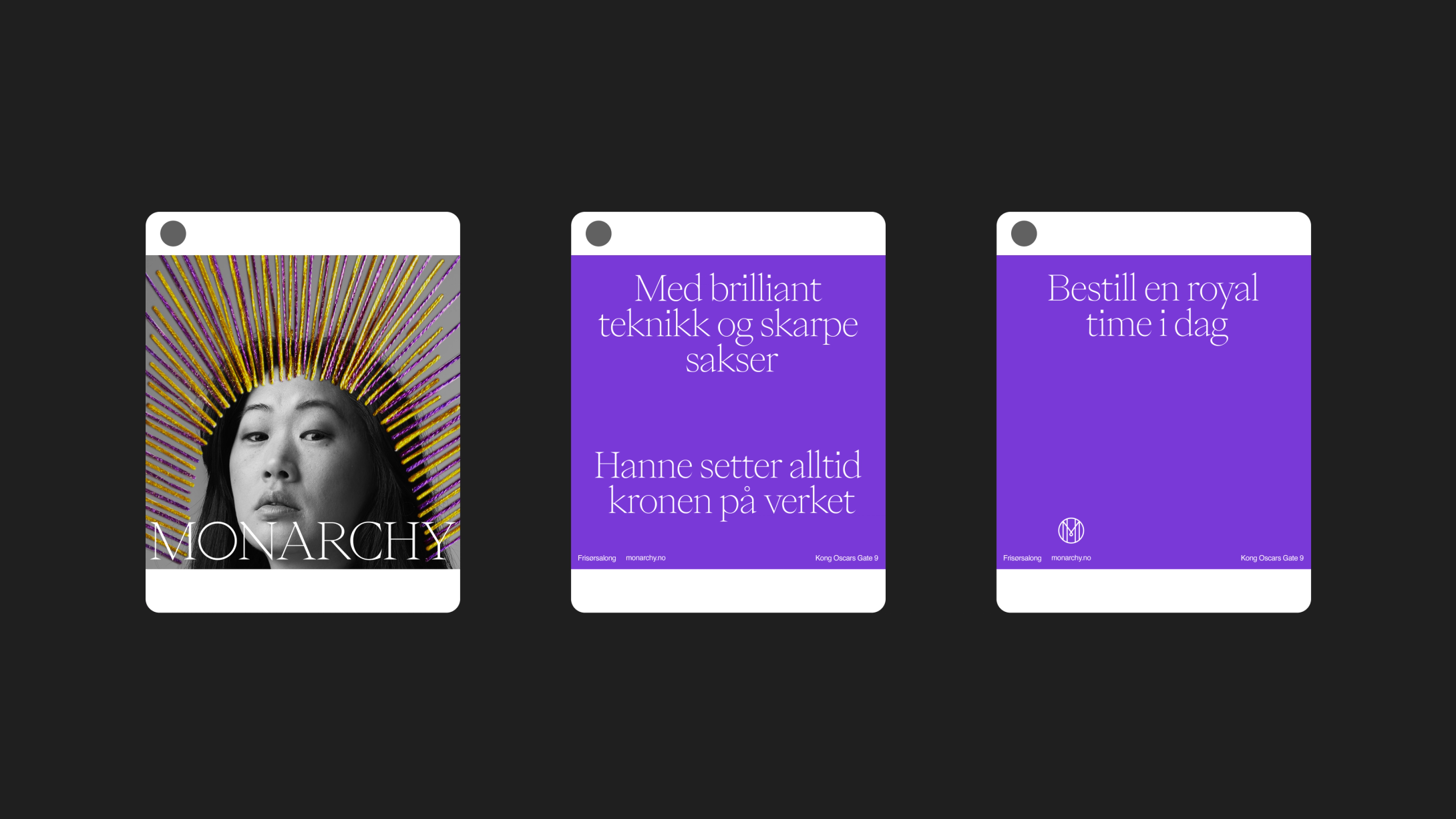 Monarchy ny visuel identitet Nonspace