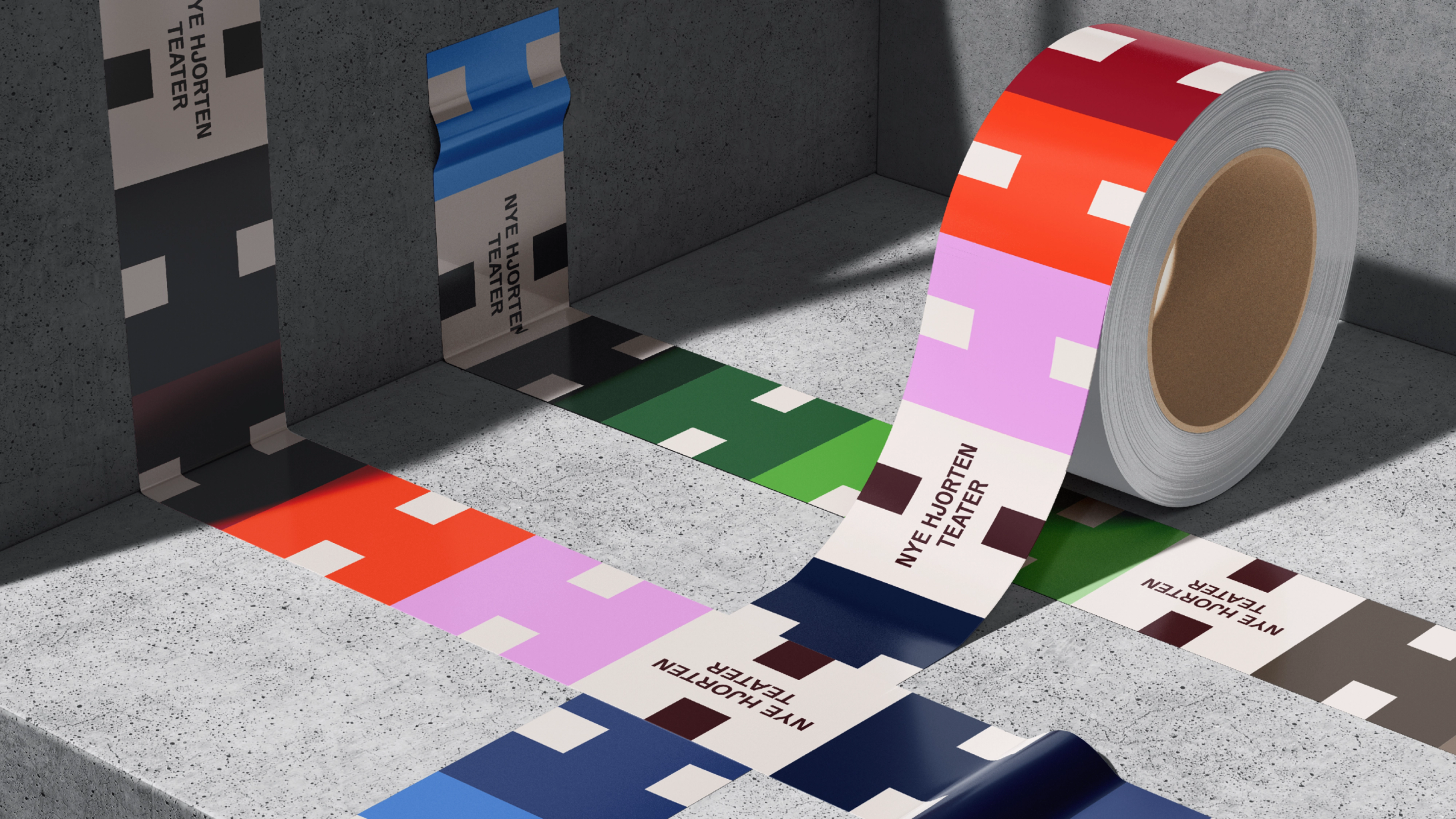 Nye hjorten teater identitet logo av Nonspace