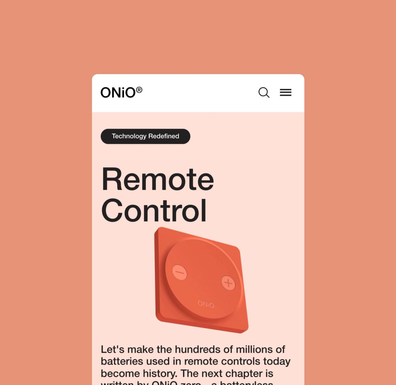 ONiO brand platform and website design by Nonspace