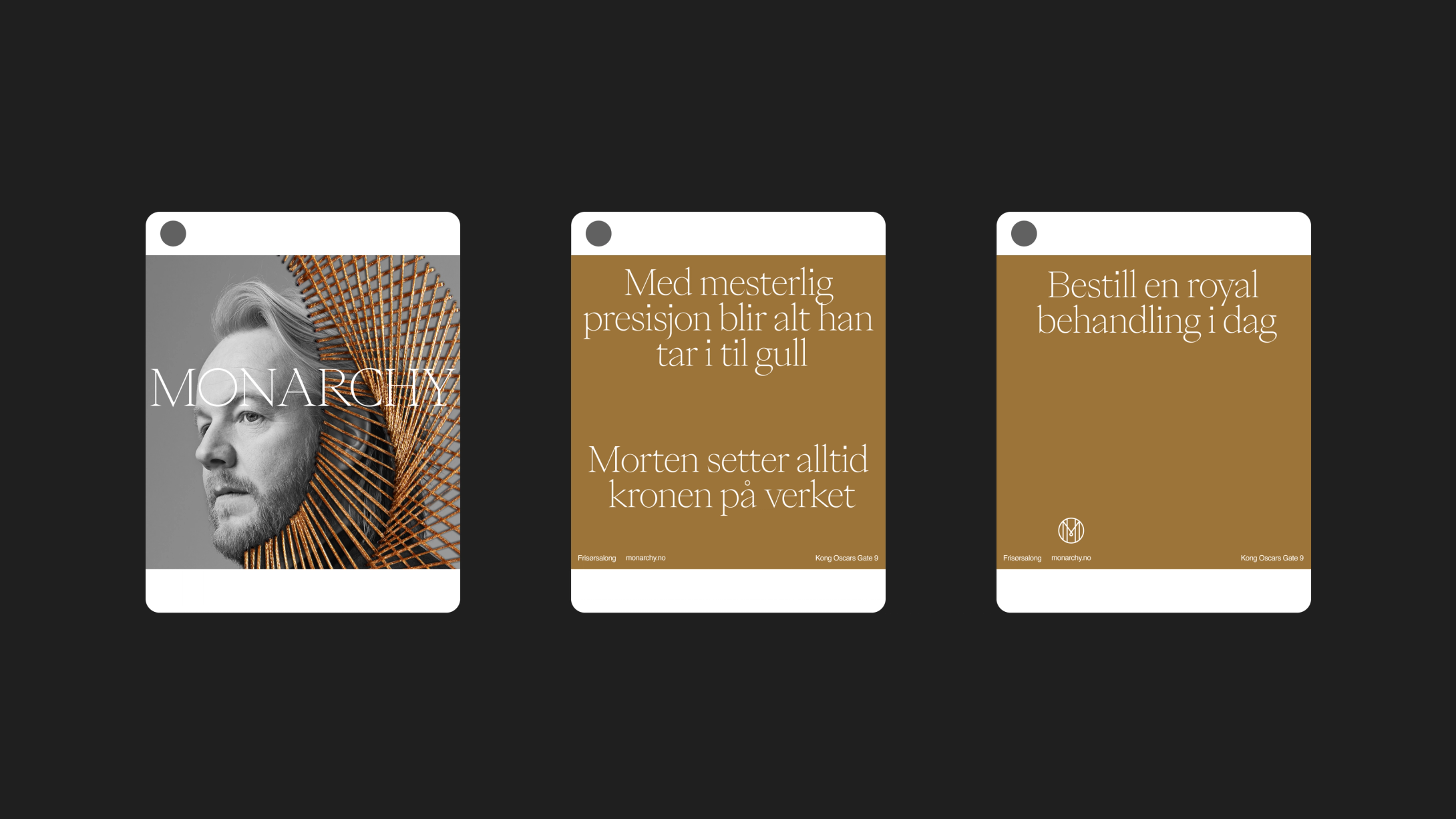 Monarchy ny visuel identitet Nonspace