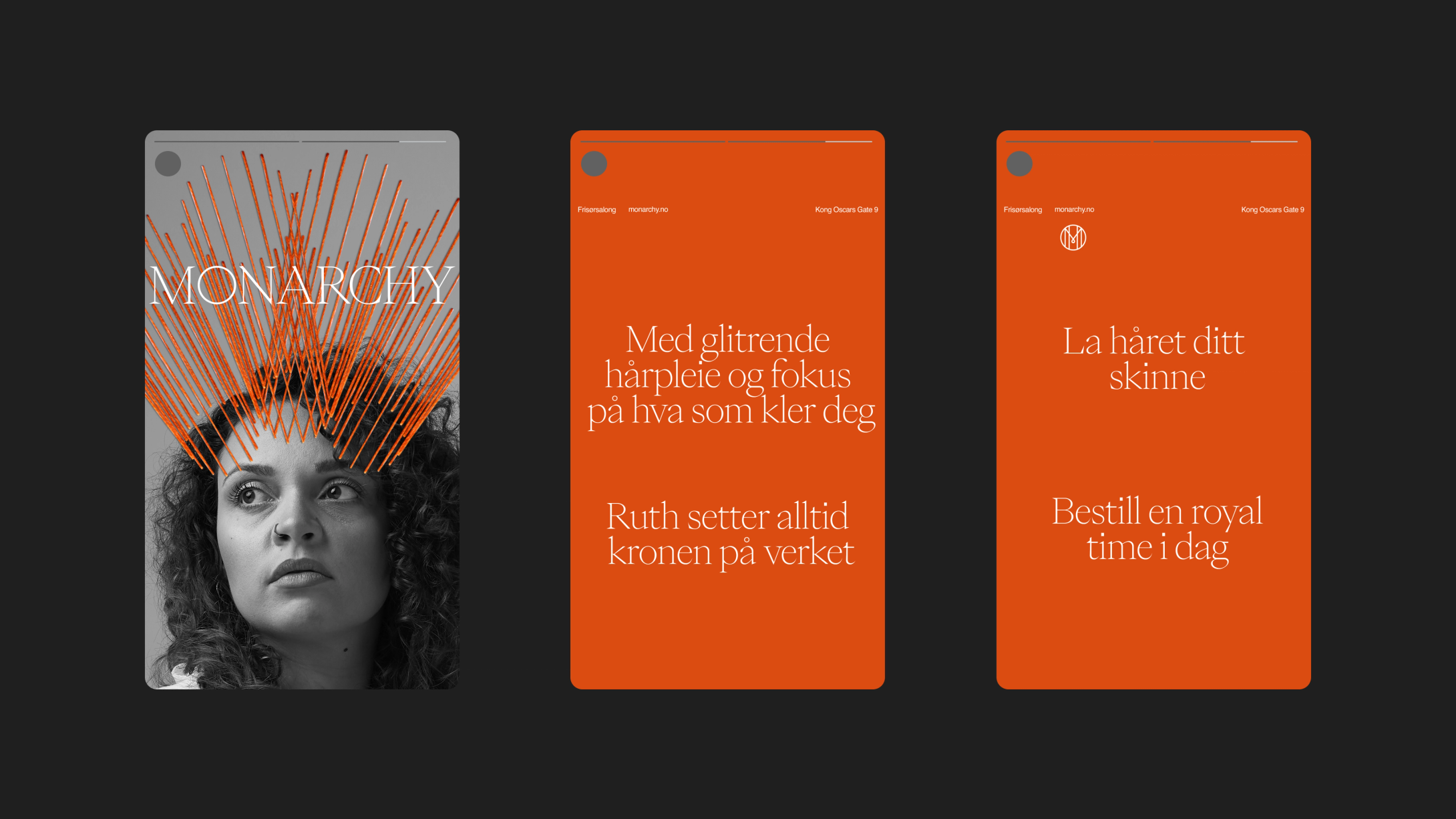 Monarchy ny visuel identitet Nonspace