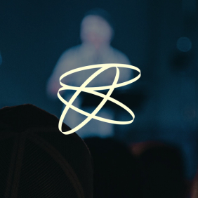 Framdrift brand identity showing the three-orbit symbol and forward-leaning wordmark, Framdrift, brand strategy by Nonspace.