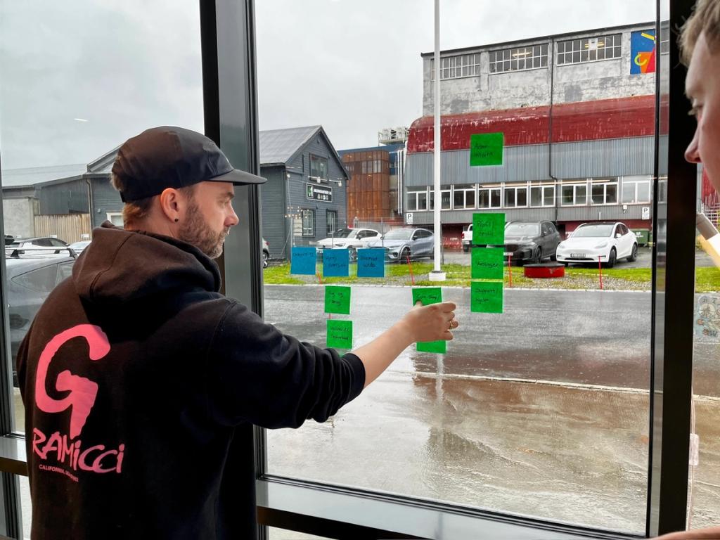 Person running workshop on AI