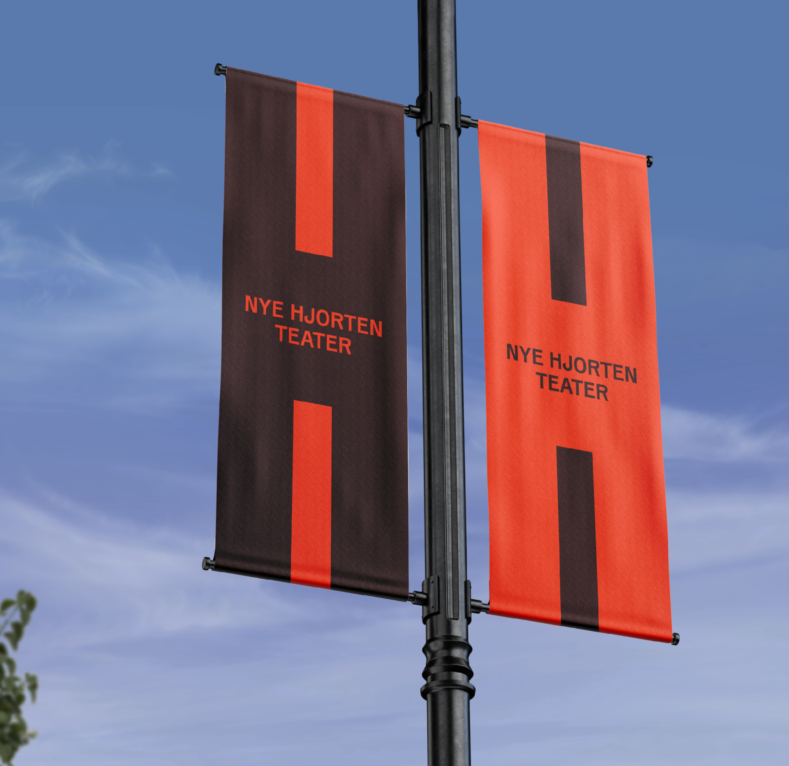 Nye hjorten teater identitet logo av Nonspace