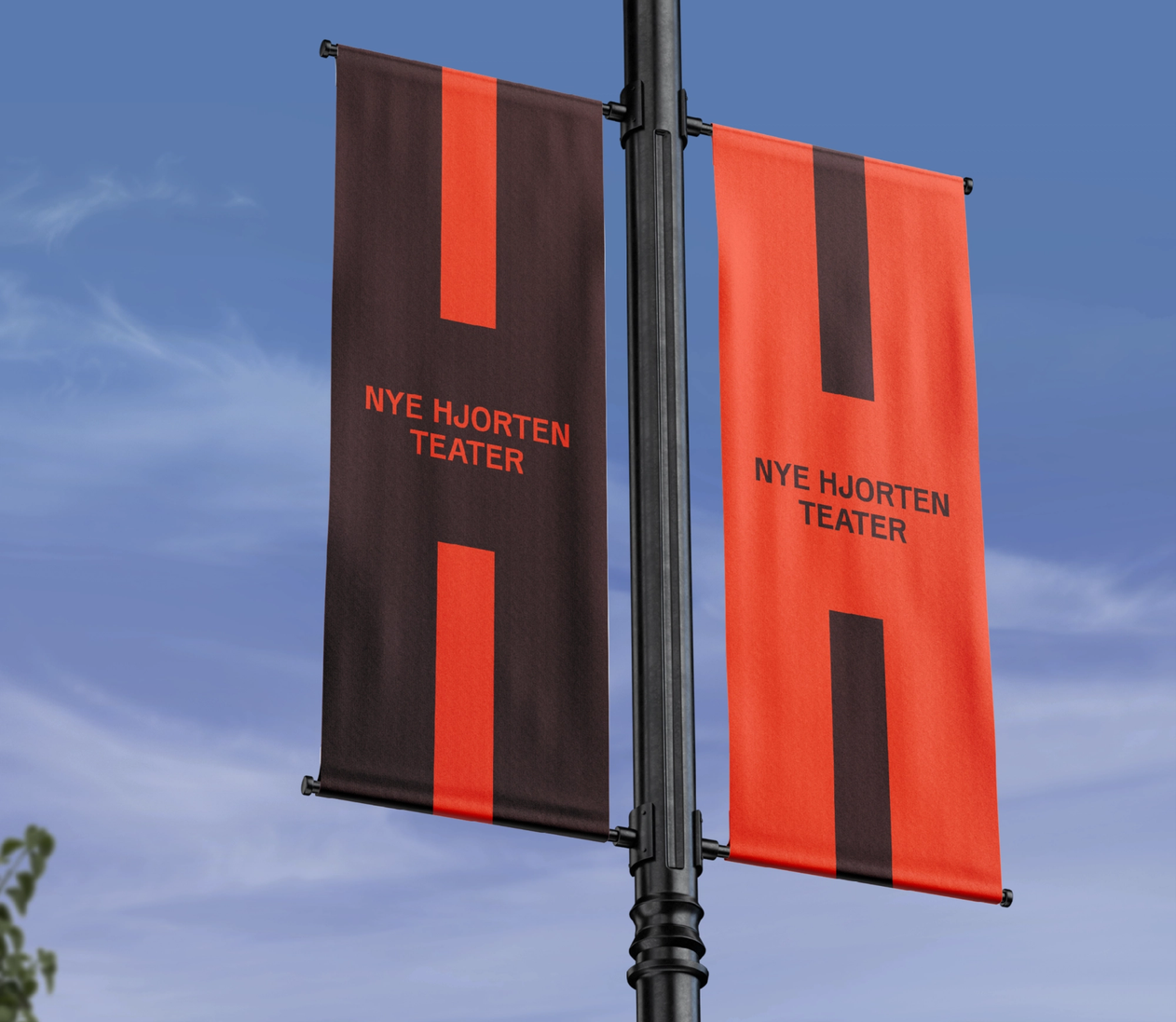 Nye hjorten teater identitet logo av Nonspace