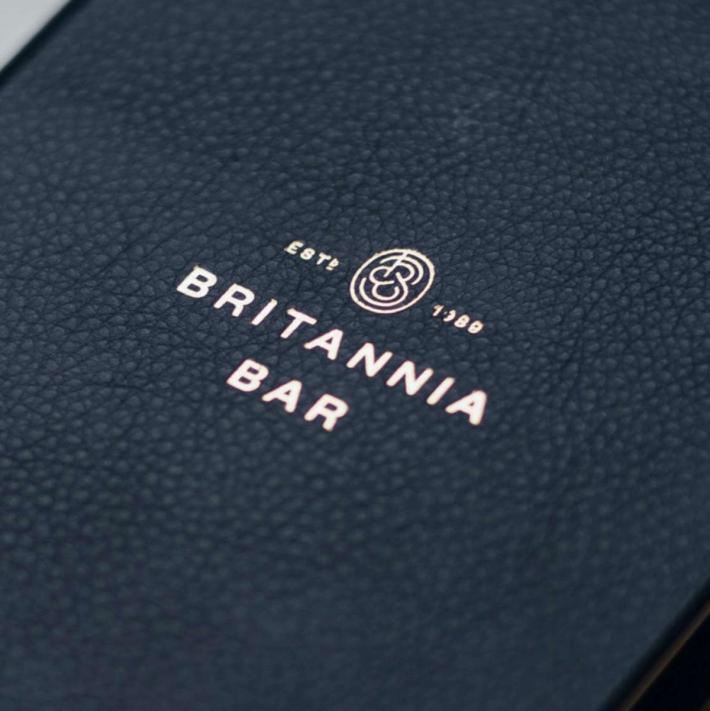 Britannia Bar cocktailbar identitet og merkevare av Nonspace
