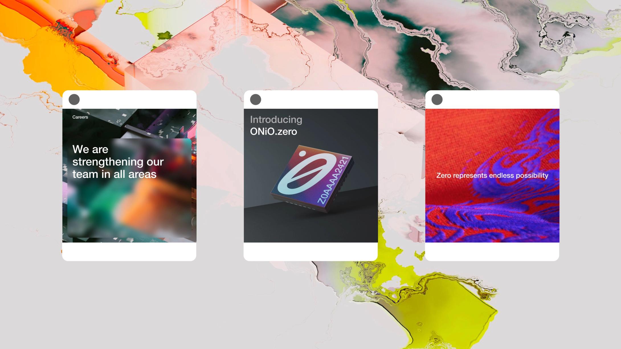 ONiO brand platform and website design by Nonspace
