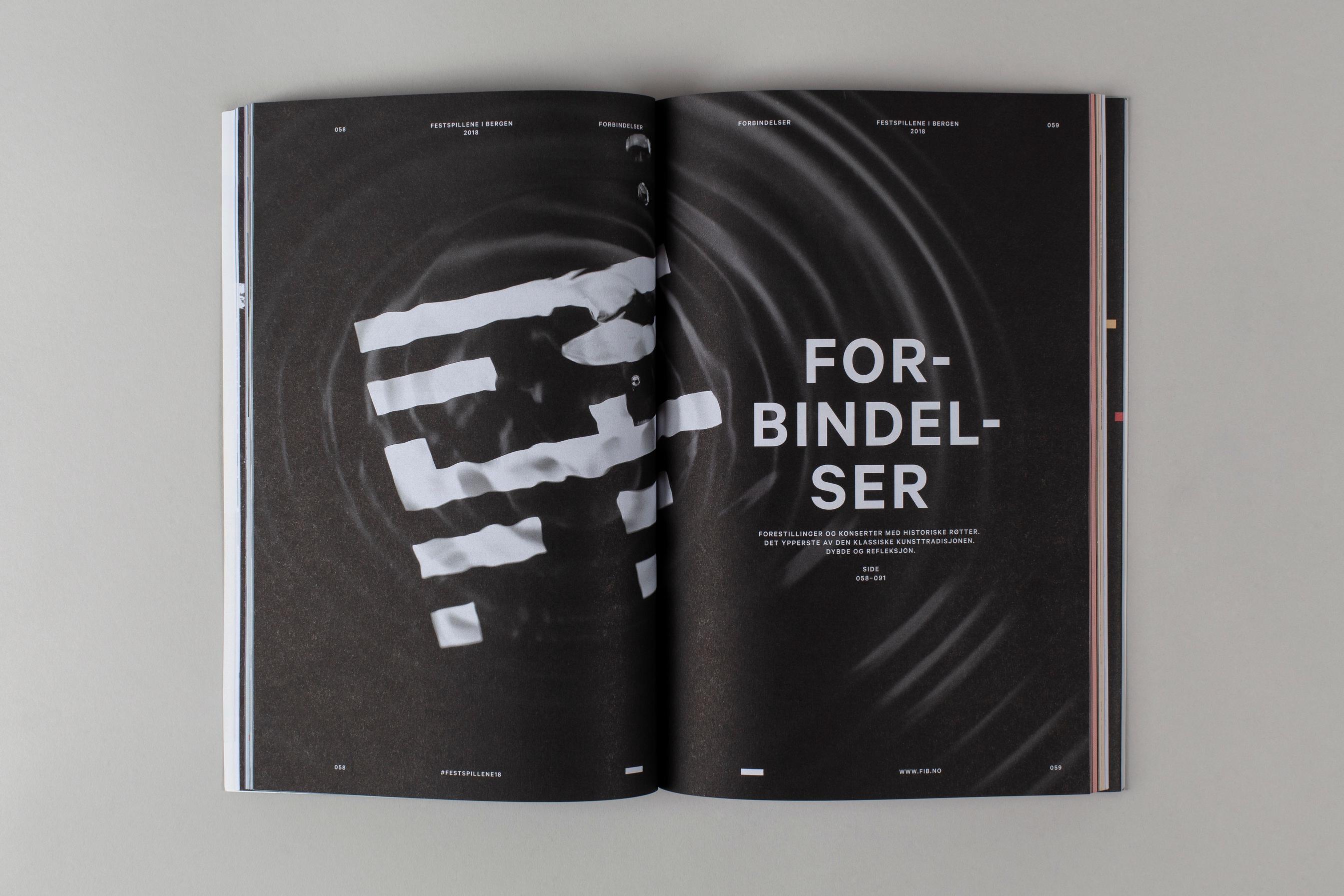 The Bergen International Festival pattern beneath water, as used in the 2018 festival programme, by Nonspace