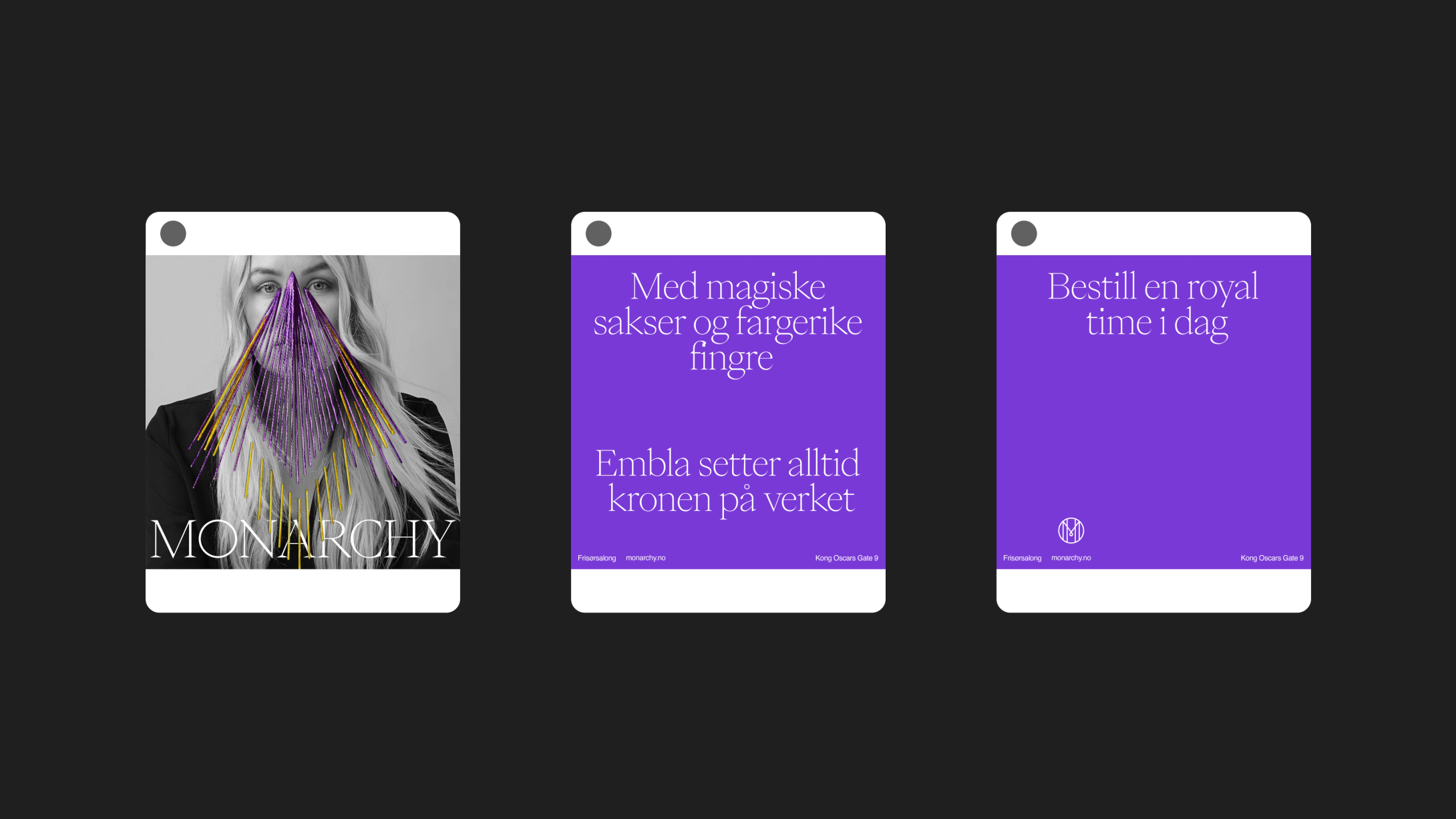 Monarchy ny visuel identitet Nonspace