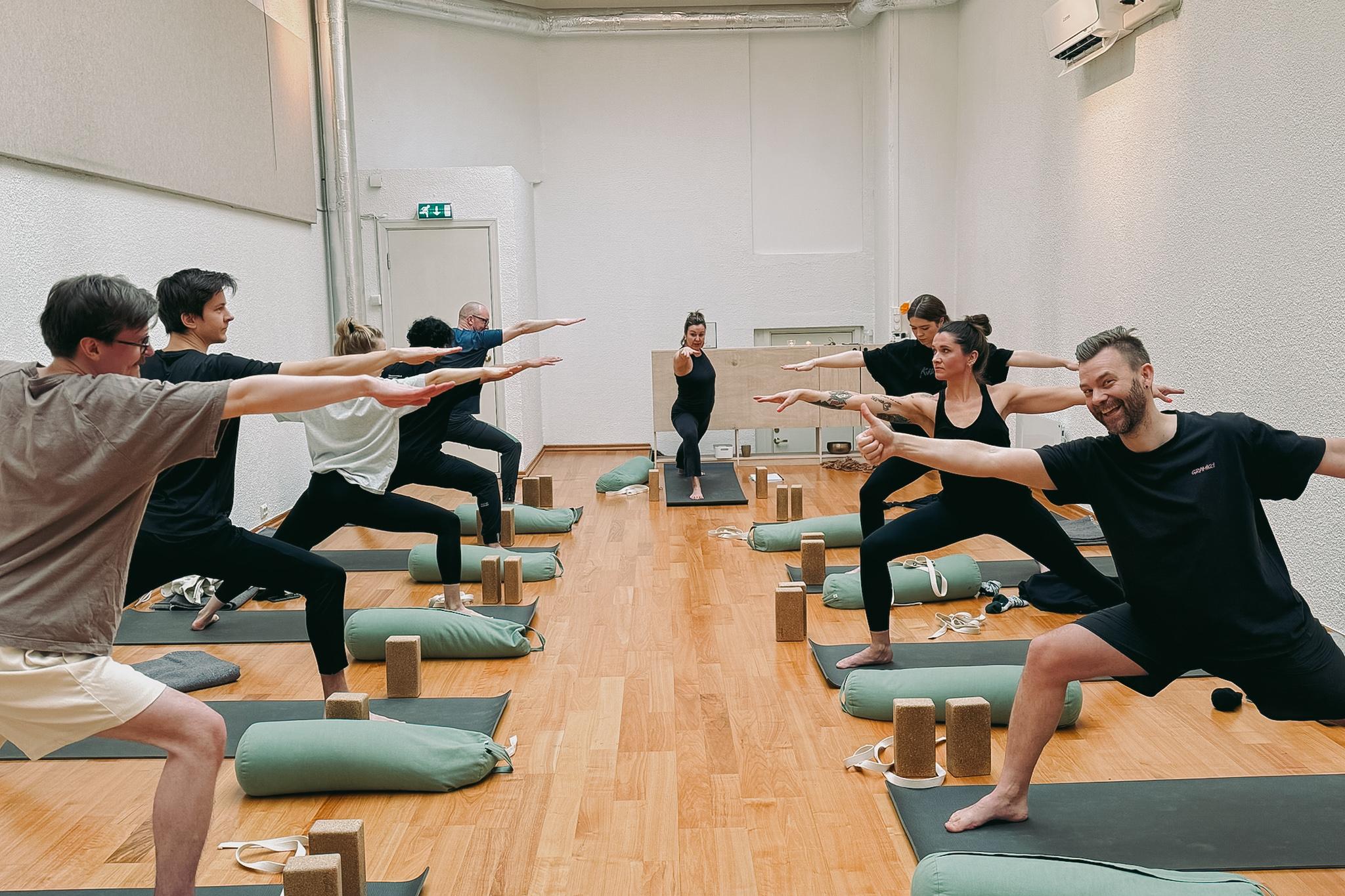 Nonspace Team at a yoga class in Trondheim