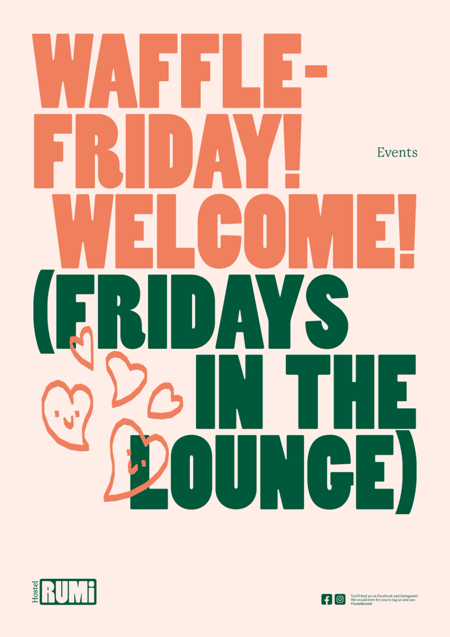 Rumi brand print materials showing colour and typographic expression — by Nonspace
