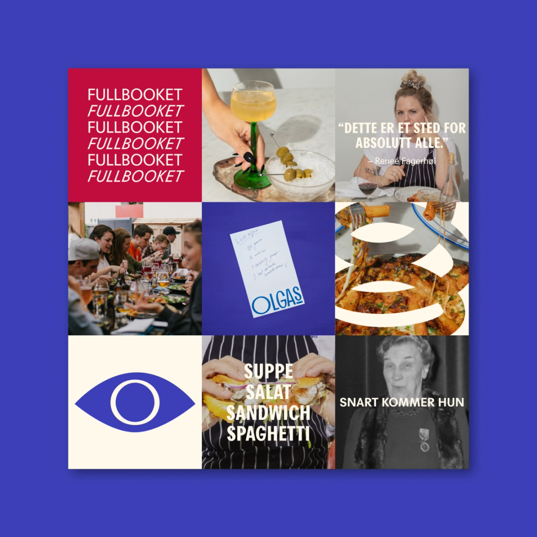 Olgas Restaurant Trondheim visuell identitet og konsept av Nonspace