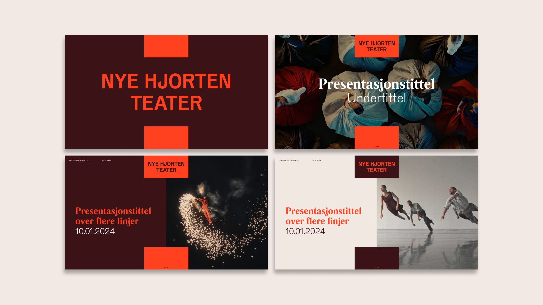 Nye hjorten teater identitet logo av Nonspace