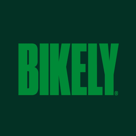 Bikely merkevareidentitet — logomark og visuelt system for smart sykkelparkering av Nonspace