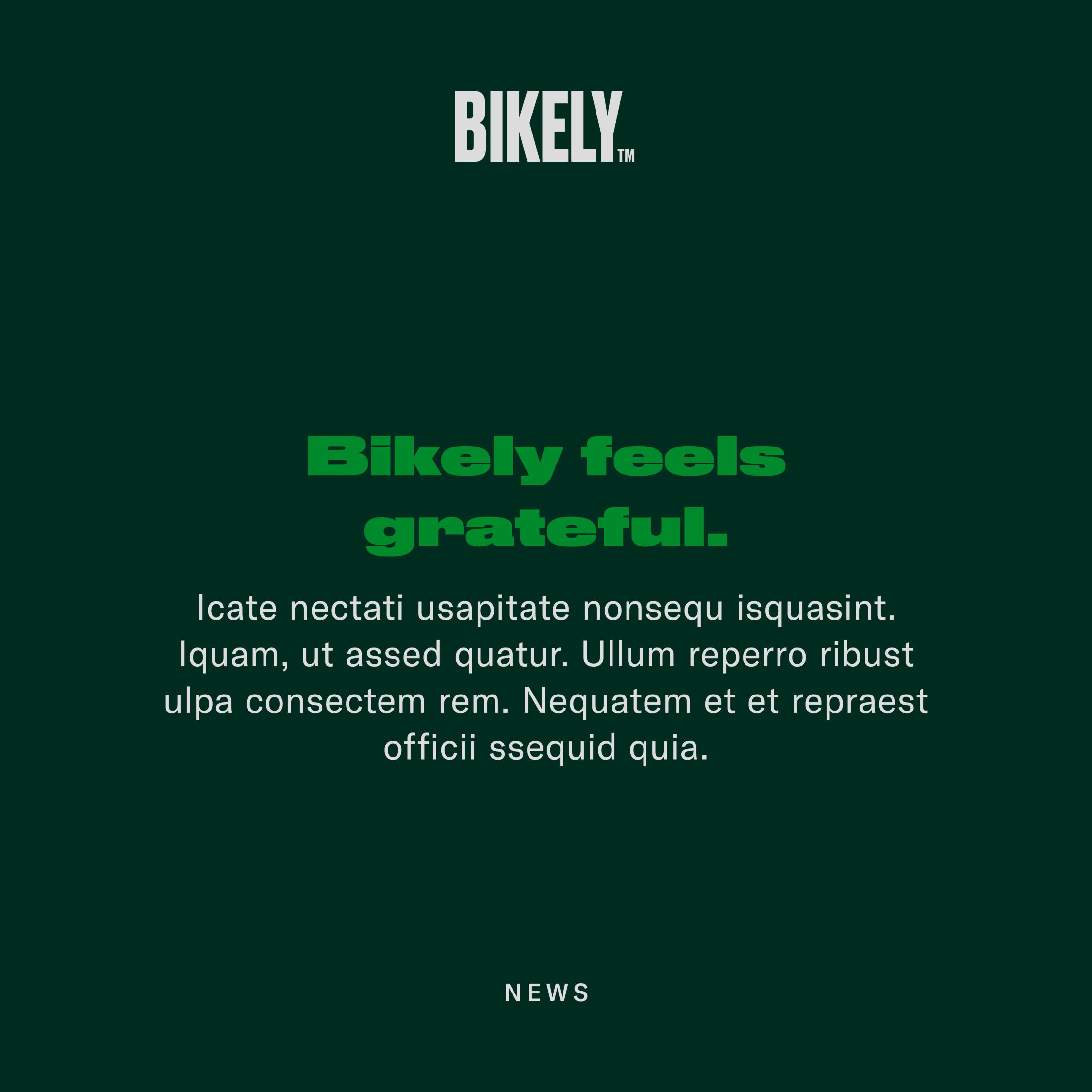 Bikely fargepalett og typografi — visuelt identitetssystem for sykkelparkering av Nonspace