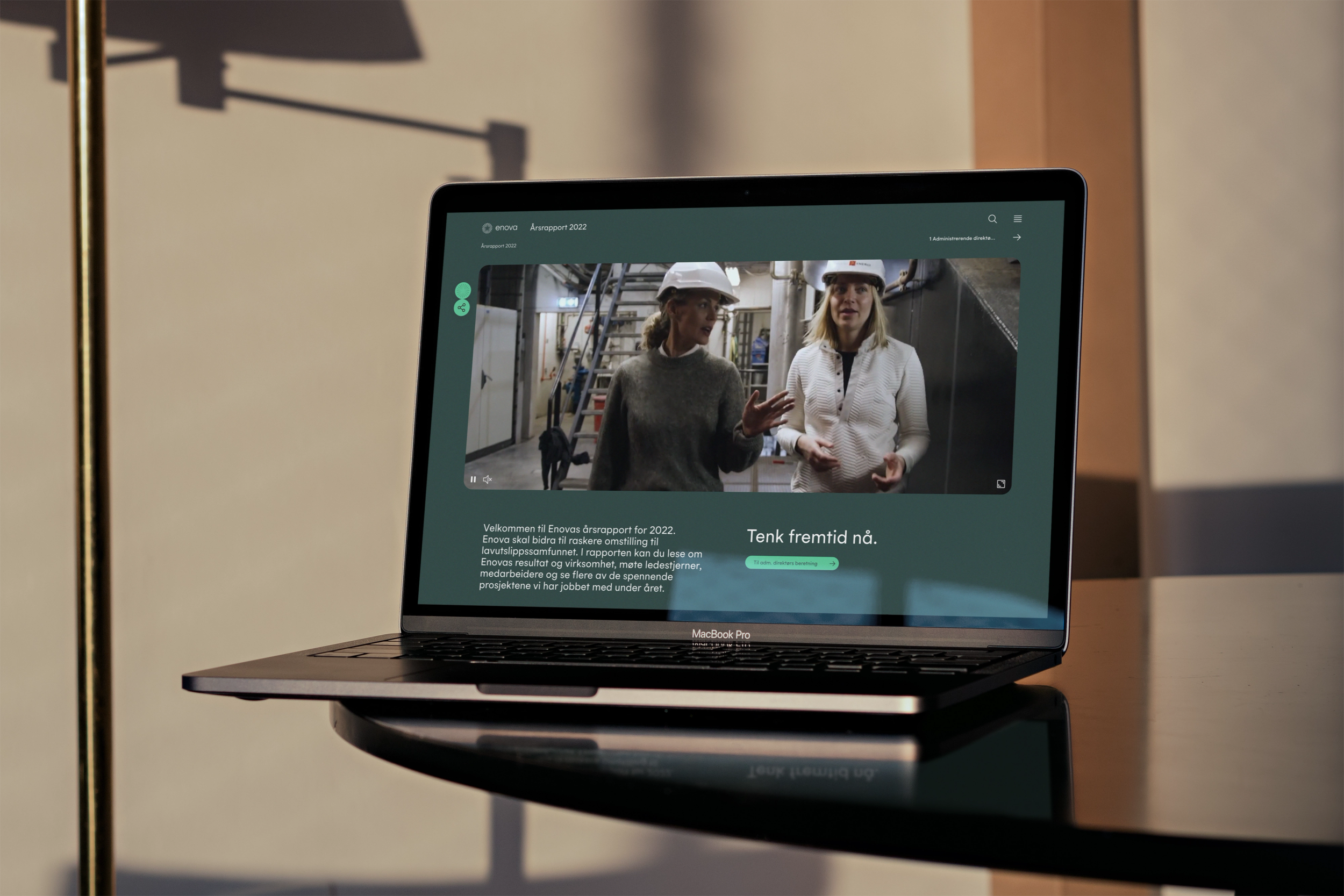 Enova digital annual report interactive ESG data platform and content strategy — Enova by Nonspace