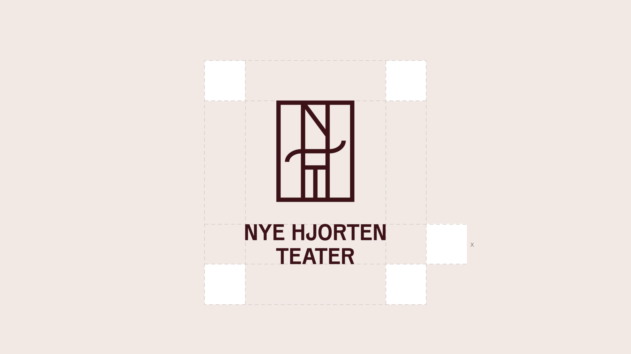 Nye hjorten teater identitet logo av Nonspace