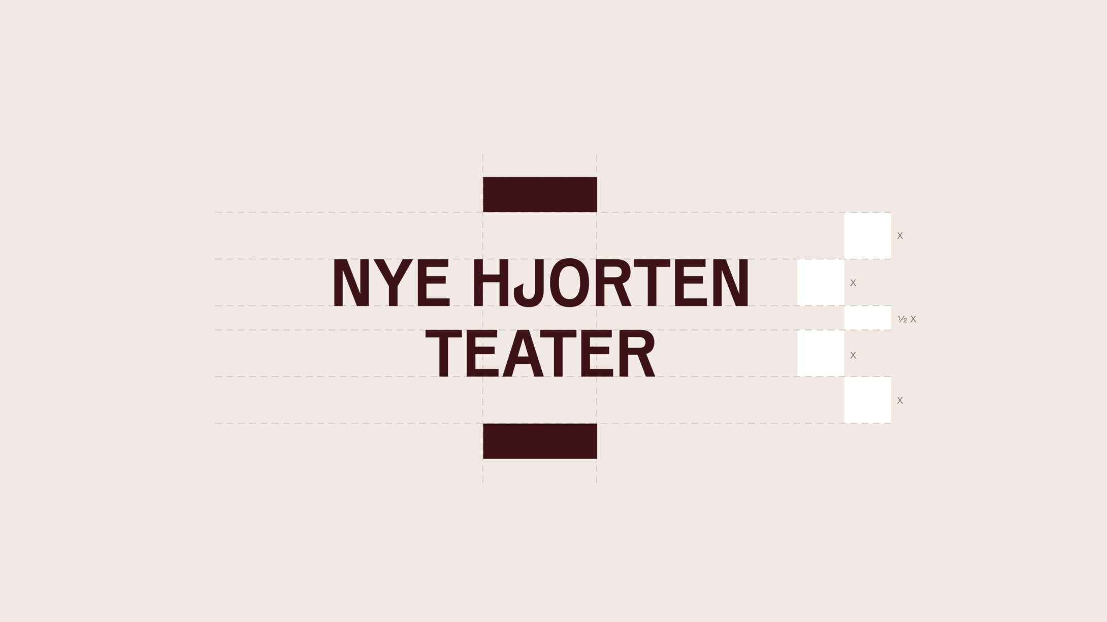 Nye hjorten teater identitet logo av Nonspace