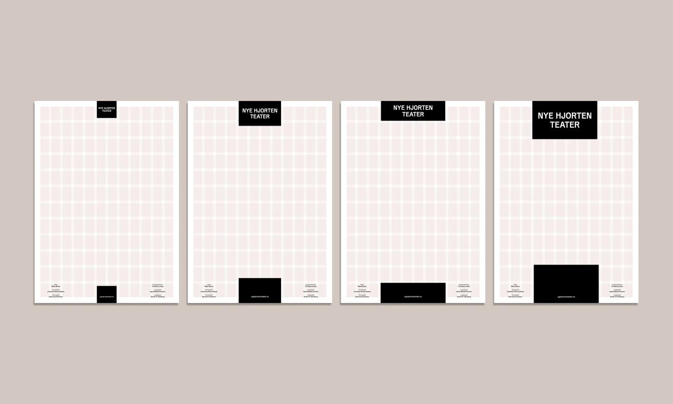 Nye hjorten teater identitet logo av Nonspace