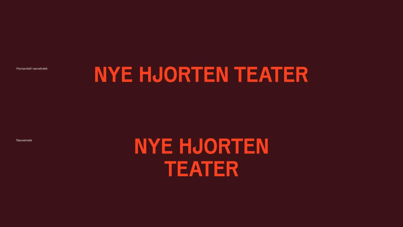 Nye hjorten teater identitet logo av Nonspace