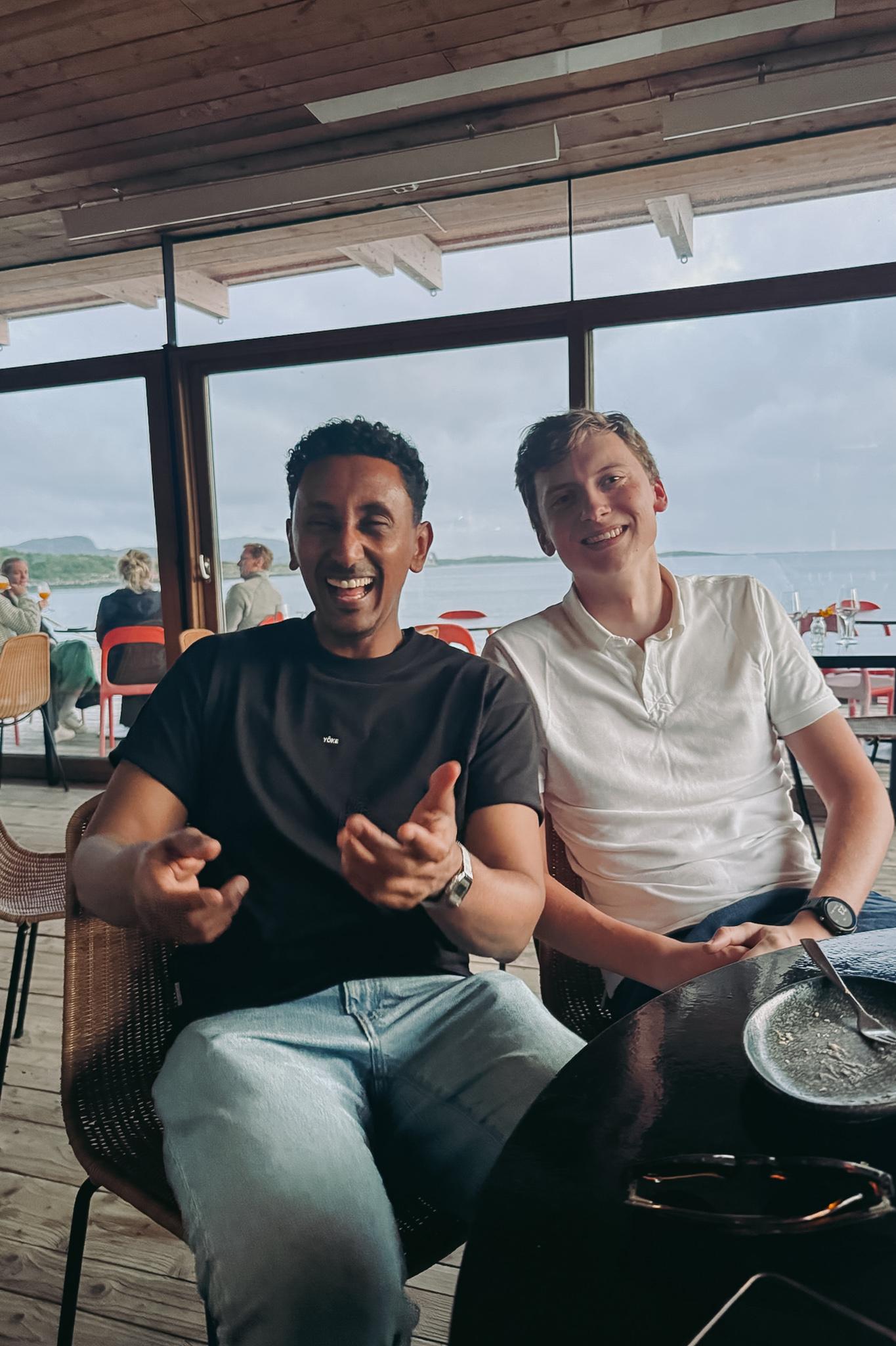 Nate Tklay Arafayne and Teodor Bakk-Kristiansen at our annual summer party at Stokkøya.
