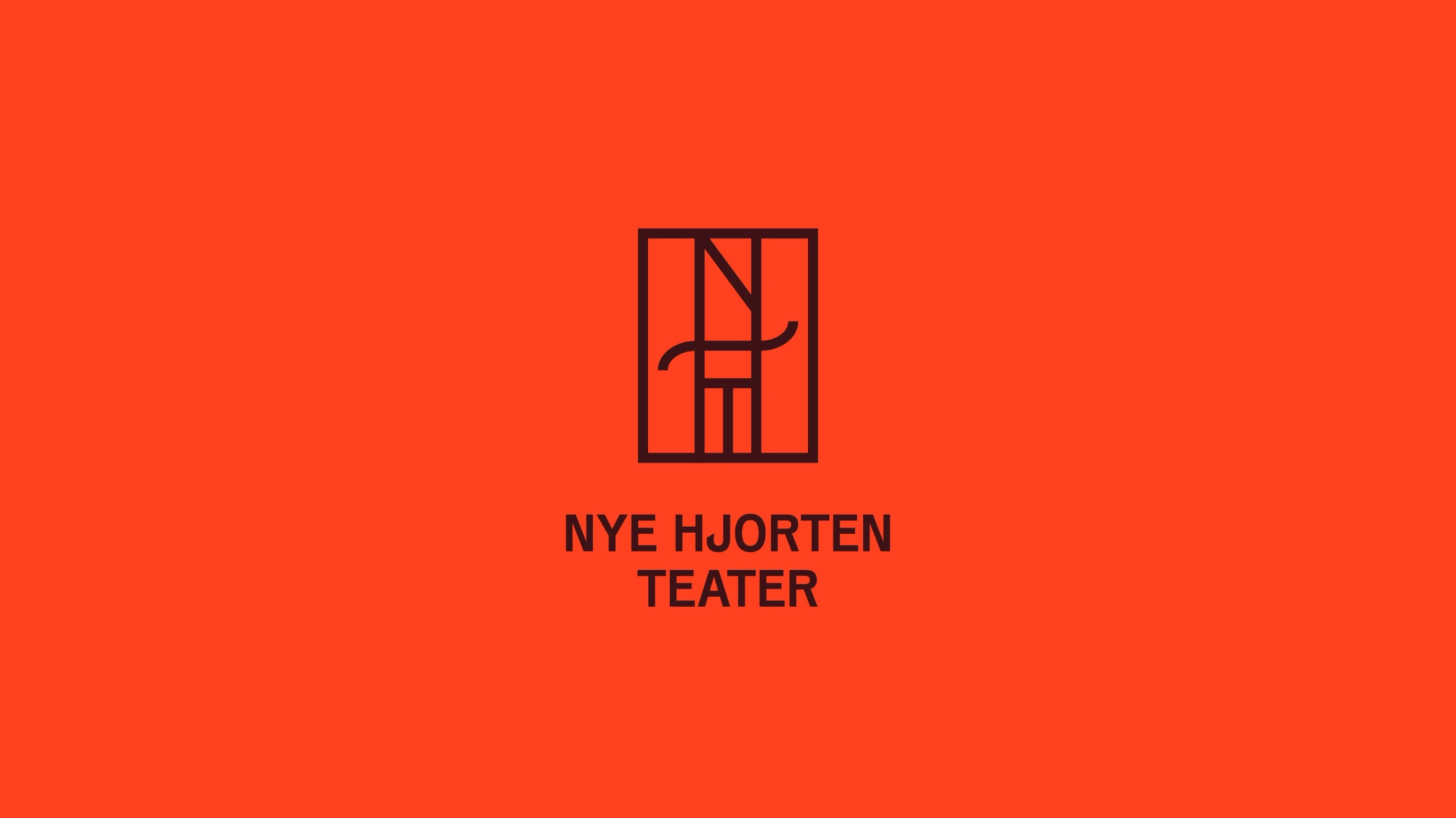 Nye hjorten teater identitet logo av Nonspace