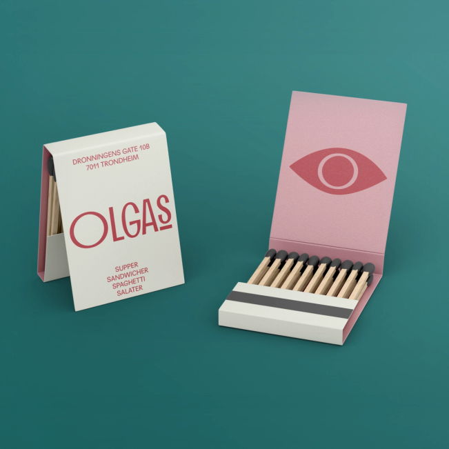 Olgas Restaurant Trondheim visuell identitet og konsept av Nonspace