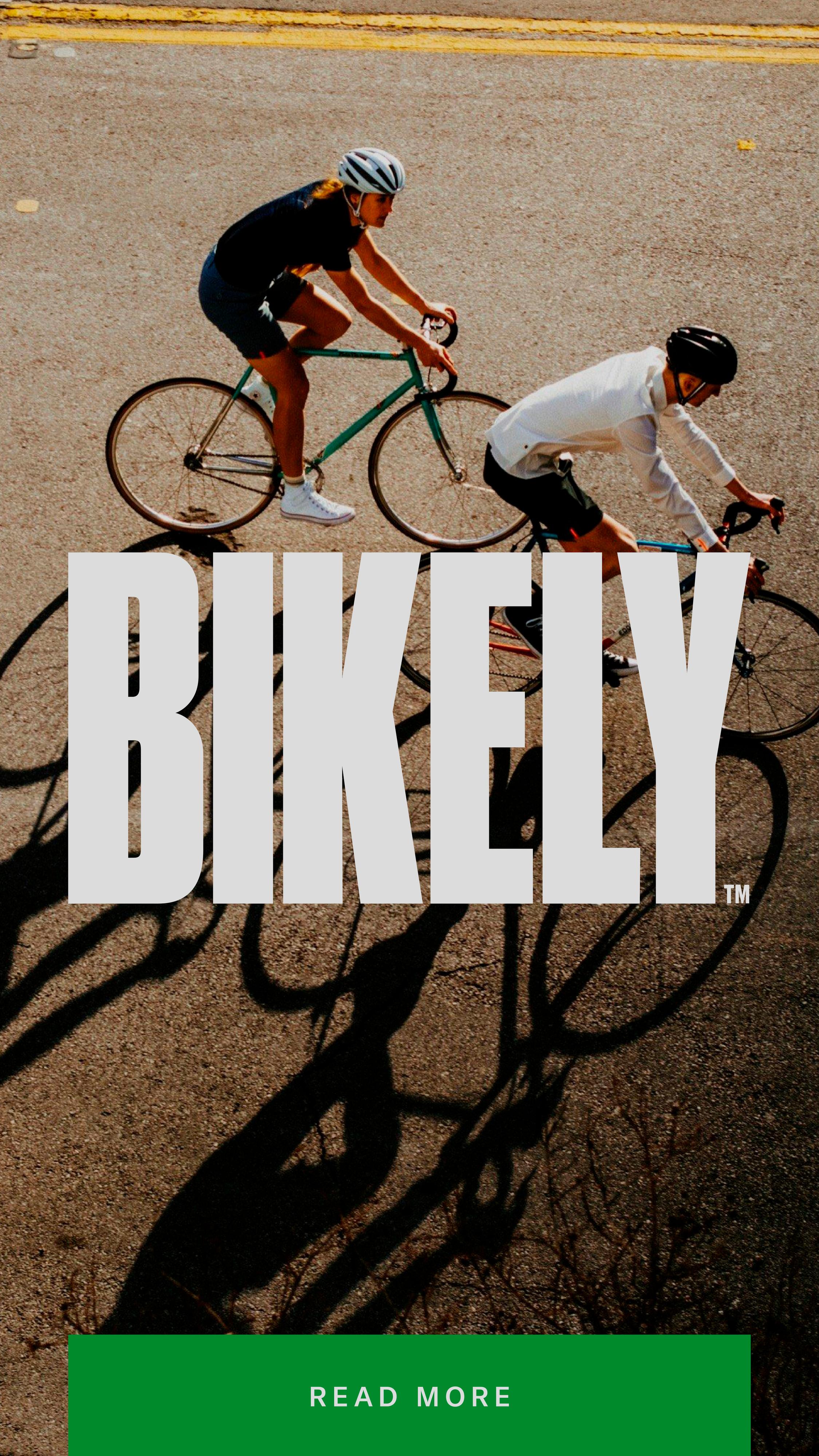Bikely app-design på mobilskjerm — brukergrensesnitt for smart sykkelparkering av Nonspace