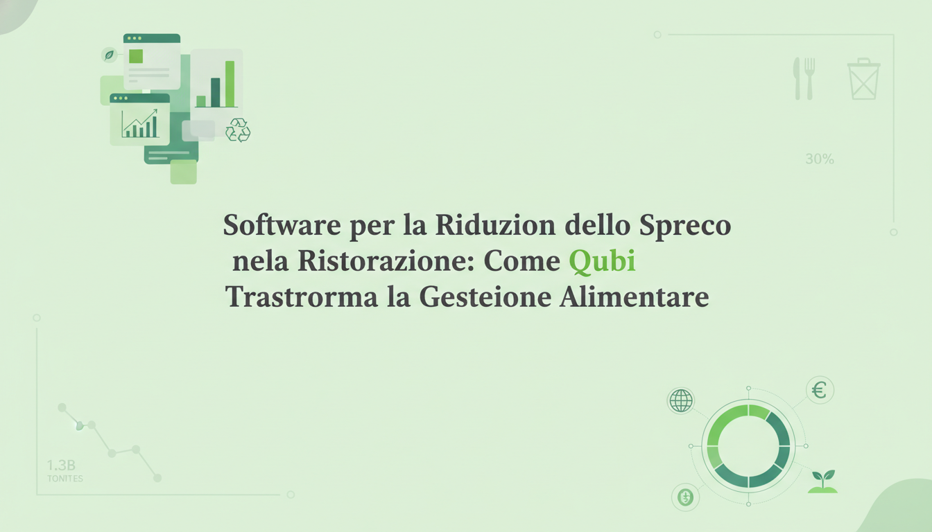 Software per la Riduzione dello Spreco nella Ristorazione: Come Qubi Trasforma la Gestione Alimentare