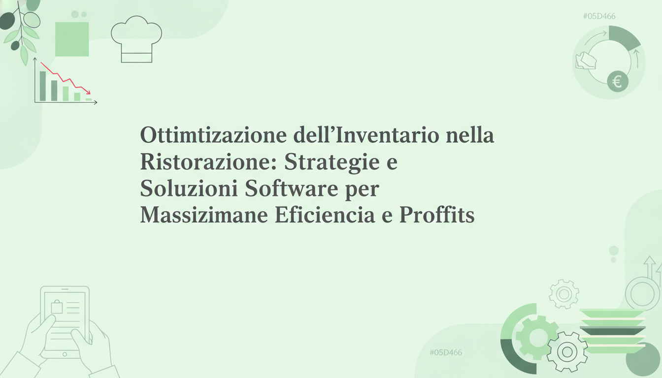 Ottimizzazione dell'Inventario nella Ristorazione: Strategie e Soluzioni Software per Massimizzare Efficienza e Profitti