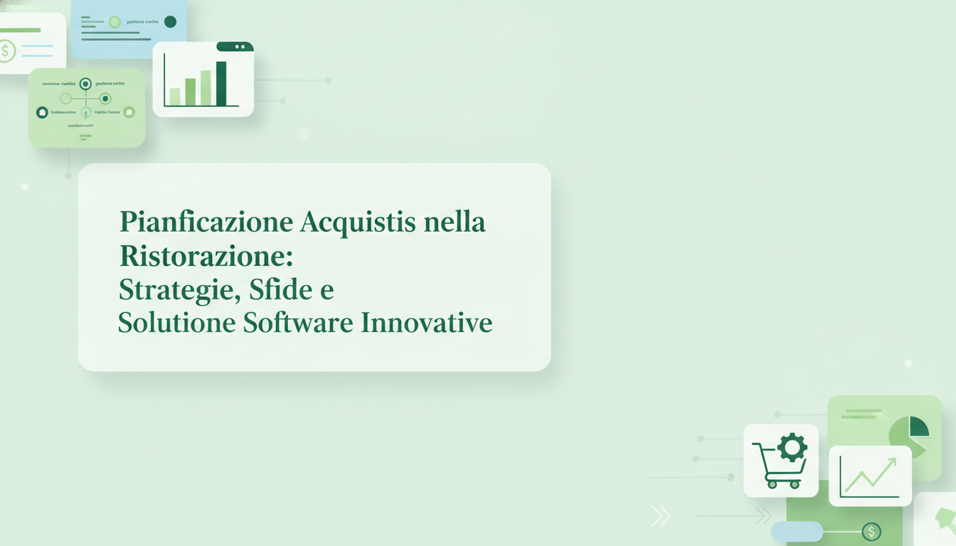 Pianificazione Acquisti nella Ristorazione: Strategie, Sfide e Soluzioni Software Innovative