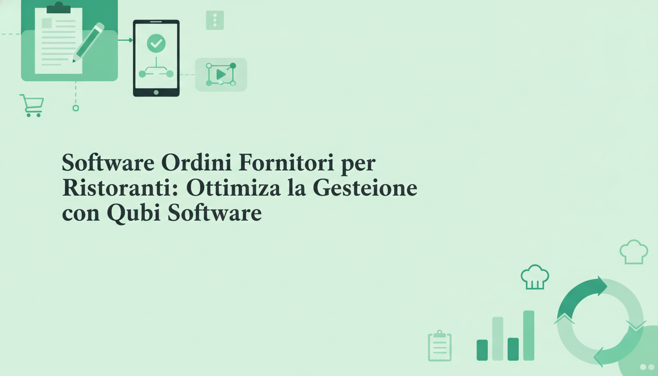 Software Ordini Fornitori per Ristoranti: Ottimizza la Gestione con Qubi Software