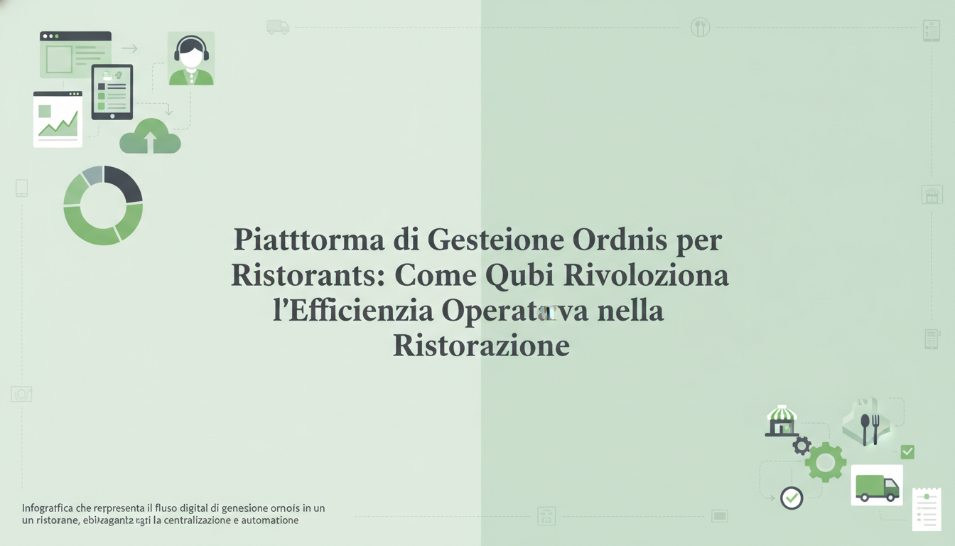 Piattaforma di Gestione Ordini per Ristoranti: Come Qubi Rivoluziona l'Efficienza Operativa nella Ristorazione