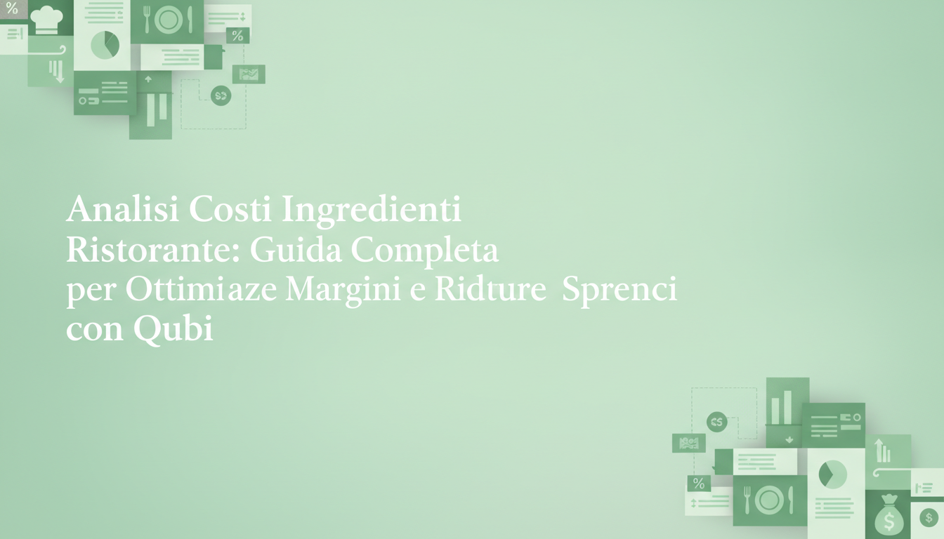 Analisi Costi Ingredienti Ristorante: Guida Completa per Ottimizzare Margini e Ridurre Sprechi con Qubi