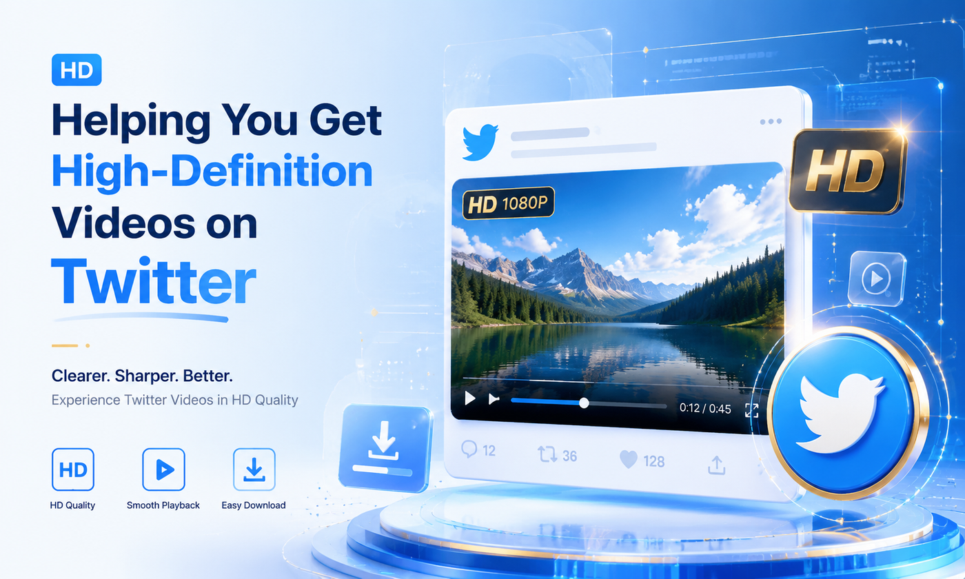 Twitter Profile Viewer showing public videos ready to download in the highest available quality
