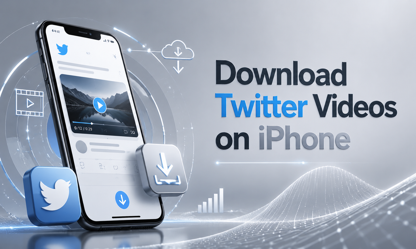 Twitter video downloader on iPhone showing single-tweet and batch-download paths