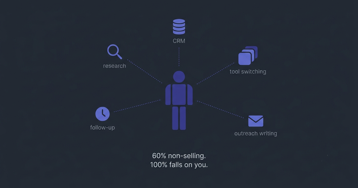 One person multi-tasking outbound outreach