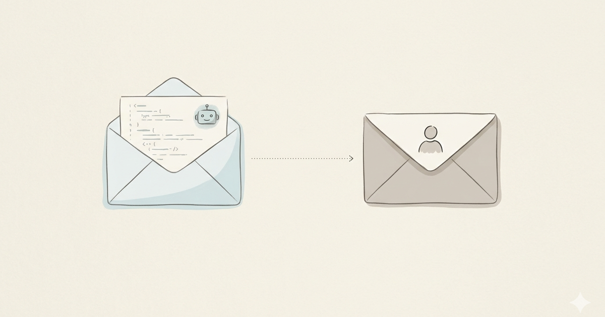 Email generated by AI and a personalised email