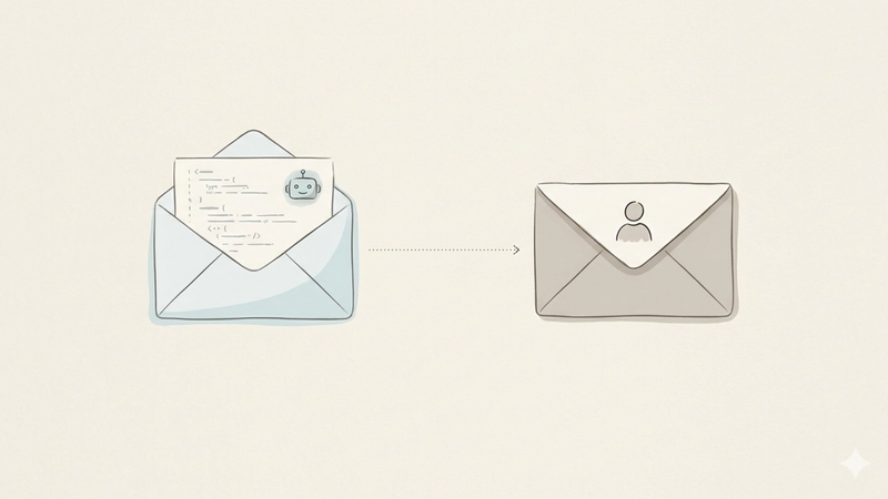 Email generated by AI and a personalised email
