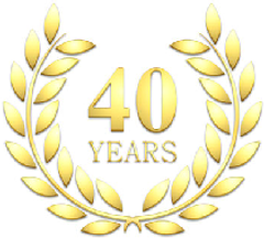 40 years celebration emblem