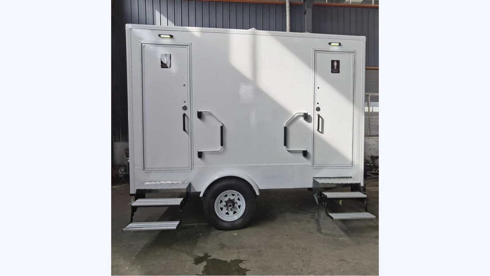 2-Stall Restroom Trailer — exterior elevation