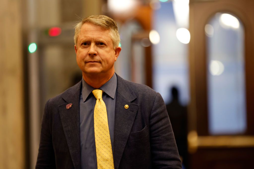 U.S. Senator Roger Marshall standing in the U.S. Capitol