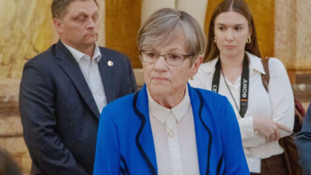 Kansas Governor Laura Kelly at the Statehouse