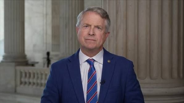 U.S. Senator Roger Marshall speaking outside the U.S. Capitol