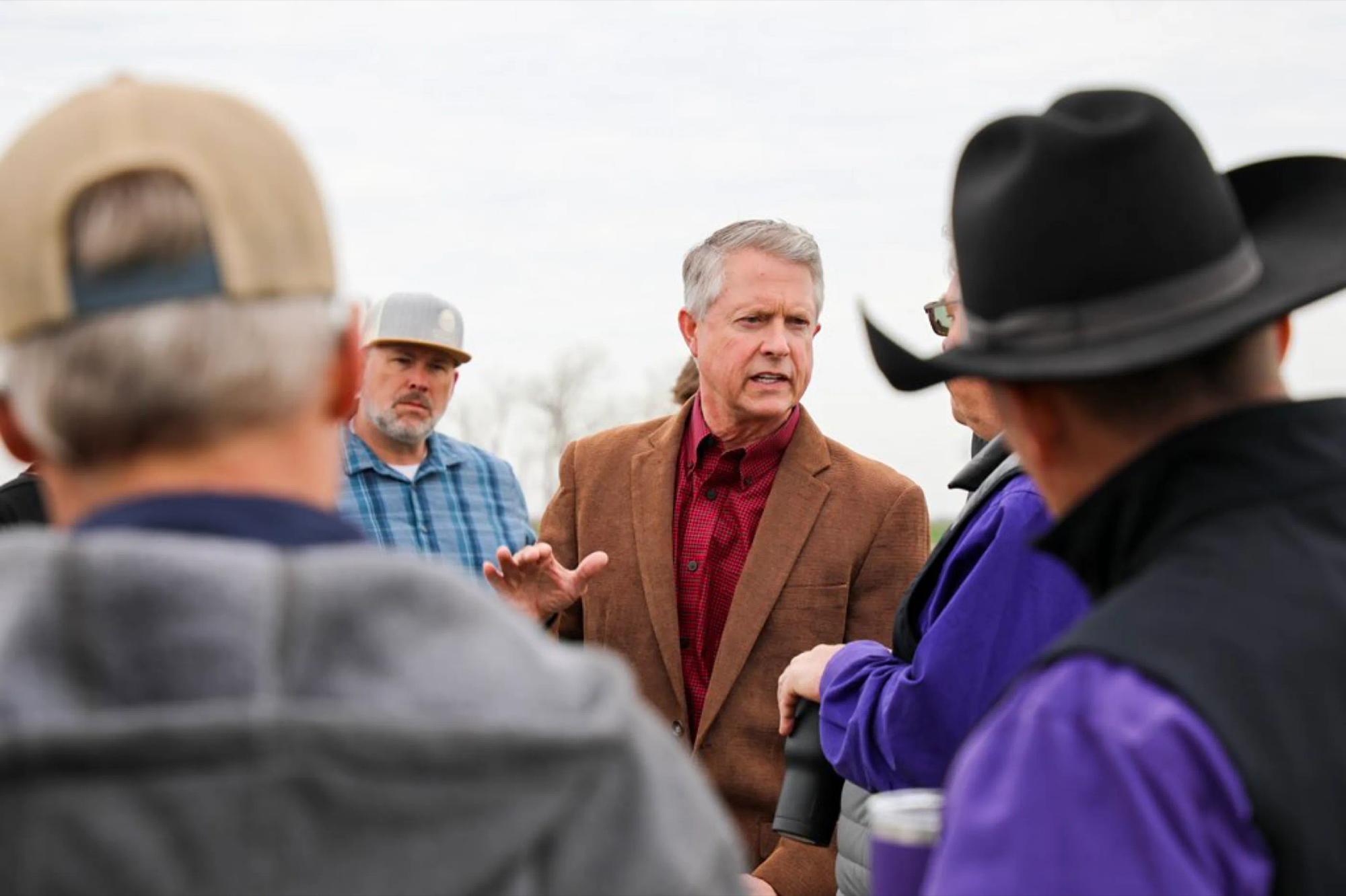 U.S. Senator Roger Marshall meeting with Kansas agricultural producers